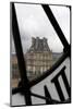 Europe, France, Paris. View of Louvre from Musee D'orsay Clock.-Kymri Wilt-Mounted Photographic Print