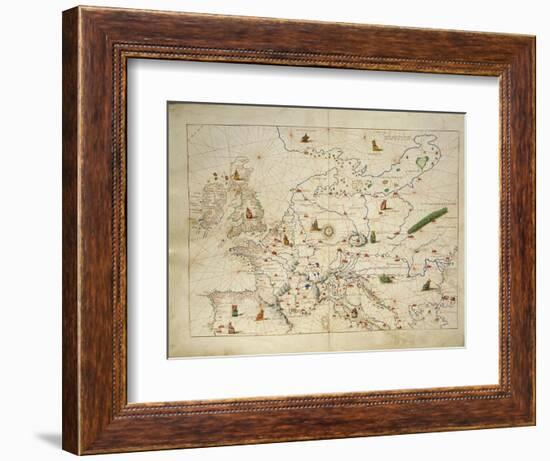 Europe, from Atlas of the World in Thirty-Three Maps, 1553-Benedetto Antelami-Framed Giclee Print