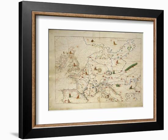 Europe, from Atlas of the World in Thirty-Three Maps, 1553-Benedetto Antelami-Framed Giclee Print