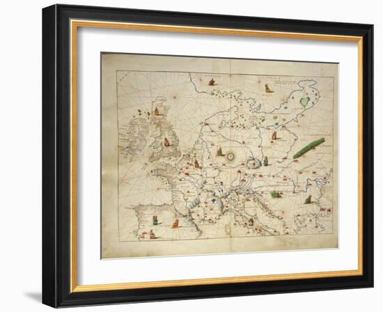 Europe, from Atlas of the World in Thirty-Three Maps, 1553-Benedetto Antelami-Framed Giclee Print