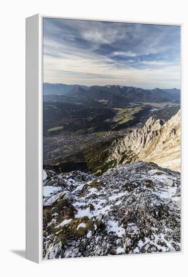 Europe, Germany, Bavaria, Alps, Mountains, Mittenwald, View from Karwendel-Mikolaj Gospodarek-Framed Premier Image Canvas