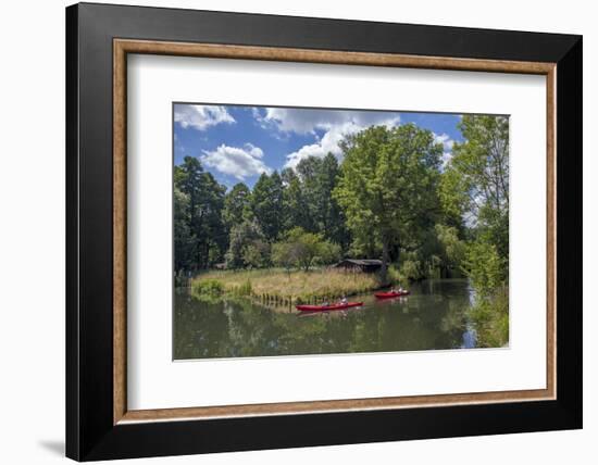 Europe, Germany, Brandenburg, Spreewald (Spree Forest), Schlepzig, Canoe Driver-Chris Seba-Framed Photographic Print