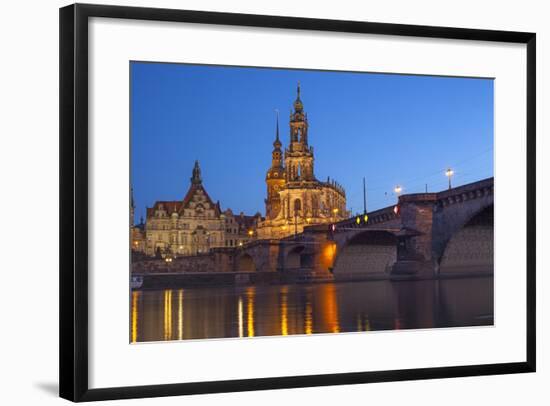 Europe, Germany, Dresden, Elbe River, Saxon-Chris Seba-Framed Photographic Print