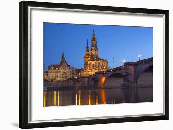 Europe, Germany, Dresden, Elbe River, Saxon-Chris Seba-Framed Photographic Print