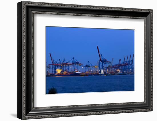 Europe, Germany, Hamburg, Hamburg Harbour, Lading Port-Chris Seba-Framed Photographic Print