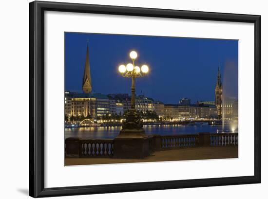 Europe, Germany, Hamburg, the Inner Alster, Evening-Chris Seba-Framed Photographic Print