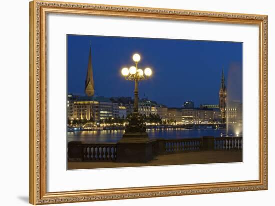 Europe, Germany, Hamburg, the Inner Alster, Evening-Chris Seba-Framed Photographic Print