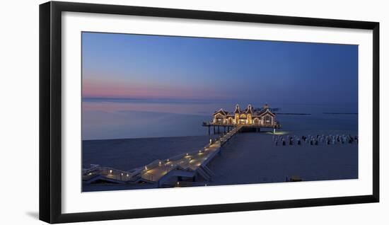 Europe, Germany, Mecklenburg-Western Pomerania, Baltic Sea Island, RŸgen, Sellin, Pier, Dusk-Chris Seba-Framed Photographic Print