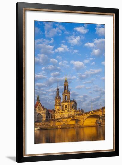 Europe, Germany, Saxony, Dresden, Elbufer (Bank of the River Elbe-Chris Seba-Framed Photographic Print
