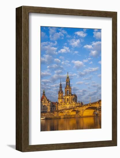 Europe, Germany, Saxony, Dresden, Elbufer (Bank of the River Elbe-Chris Seba-Framed Photographic Print