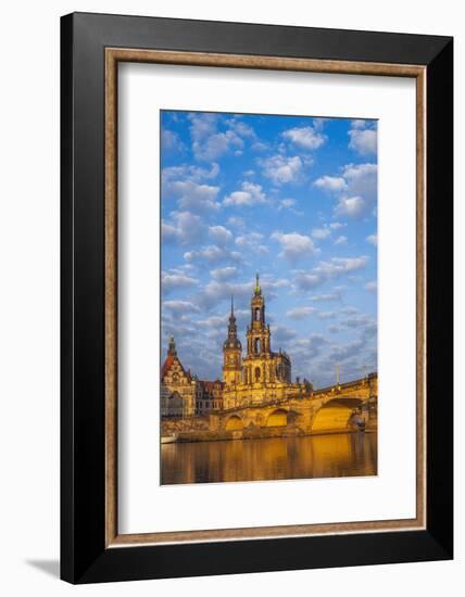 Europe, Germany, Saxony, Dresden, Elbufer (Bank of the River Elbe-Chris Seba-Framed Photographic Print