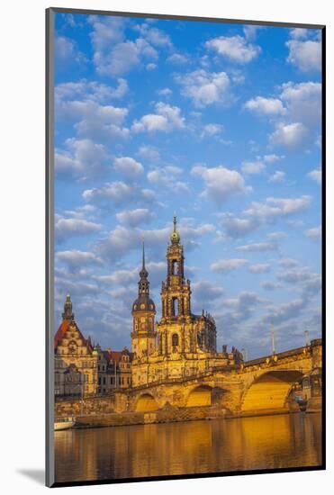 Europe, Germany, Saxony, Dresden, Elbufer (Bank of the River Elbe-Chris Seba-Mounted Photographic Print