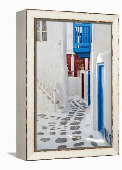 Europe, Greece, Cyklades, Mykonos, Part of the Cyclades Island Group in the Aegean Sea-Christian Heeb-Framed Premier Image Canvas