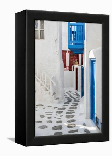 Europe, Greece, Cyklades, Mykonos, Part of the Cyclades Island Group in the Aegean Sea-Christian Heeb-Framed Premier Image Canvas