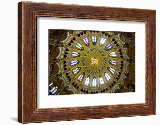 Europe, Hungary, Budapest. Interior Dome of Parliament Building-Jaynes Gallery-Framed Photographic Print