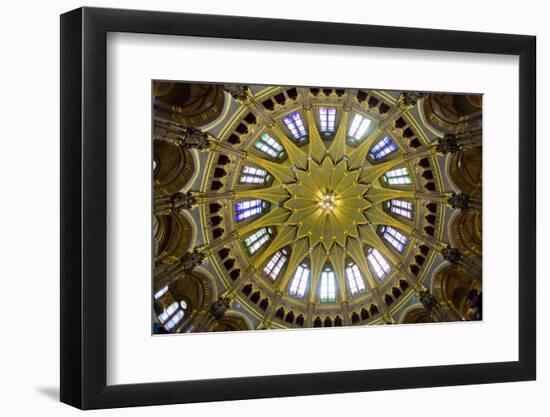 Europe, Hungary, Budapest. Interior Dome of Parliament Building-Jaynes Gallery-Framed Photographic Print