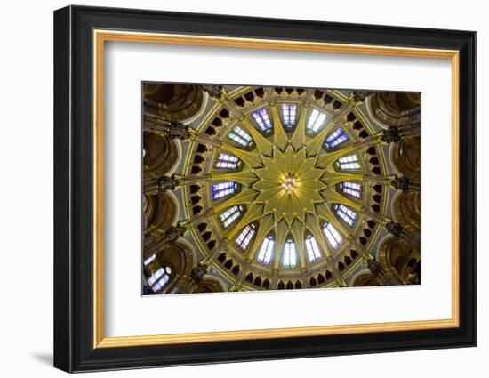 Europe, Hungary, Budapest. Interior Dome of Parliament Building-Jaynes Gallery-Framed Photographic Print