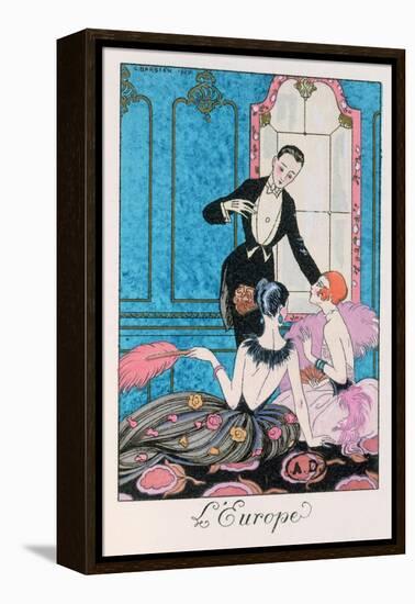 Europe', Illustration for a Calendar for 1921, 1920-Georges Barbier-Framed Premier Image Canvas