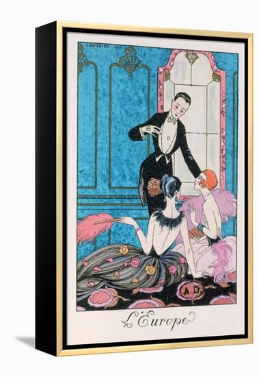 Europe', Illustration for a Calendar for 1921, 1920-Georges Barbier-Framed Premier Image Canvas