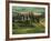 Europe, Italy. A pastoral Tuscany villa in Val d'Orcia-Dennis Flaherty-Framed Photographic Print