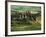 Europe, Italy. A pastoral Tuscany villa in Val d'Orcia-Dennis Flaherty-Framed Photographic Print