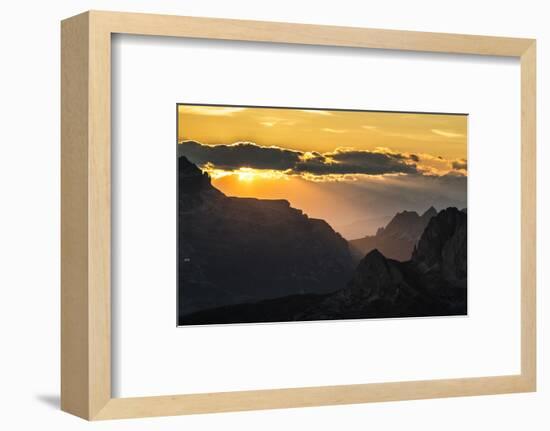 Europe, Italy, Alps, Dolomites, Mountains, Passo Gardena, View from Rifugio Nuvolau-Mikolaj Gospodarek-Framed Photographic Print