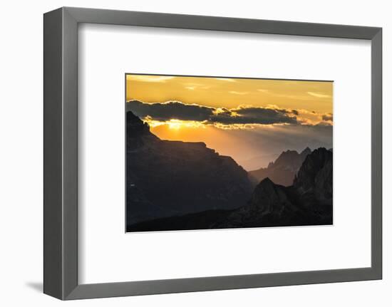Europe, Italy, Alps, Dolomites, Mountains, Passo Gardena, View from Rifugio Nuvolau-Mikolaj Gospodarek-Framed Photographic Print