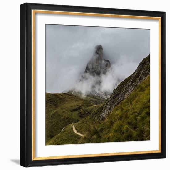 Europe, Italy, Alps, Dolomites, Mountains, Veneto, Belluno, Giau Pass - La Gusela-Mikolaj Gospodarek-Framed Photographic Print