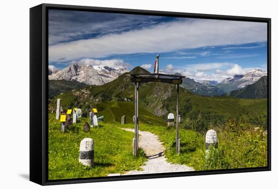 Europe, Italy, Alps, Dolomites, Mountains, Veneto, Belluno, Giau Pass-Mikolaj Gospodarek-Framed Stretched Canvas