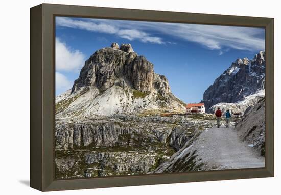 Europe, Italy, Alps, Dolomites, Sexten Dolomites, South Tyrol, Rifugio Antonio Locatelli-Mikolaj Gospodarek-Framed Premier Image Canvas