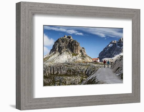 Europe, Italy, Alps, Dolomites, Sexten Dolomites, South Tyrol, Rifugio Antonio Locatelli-Mikolaj Gospodarek-Framed Photographic Print