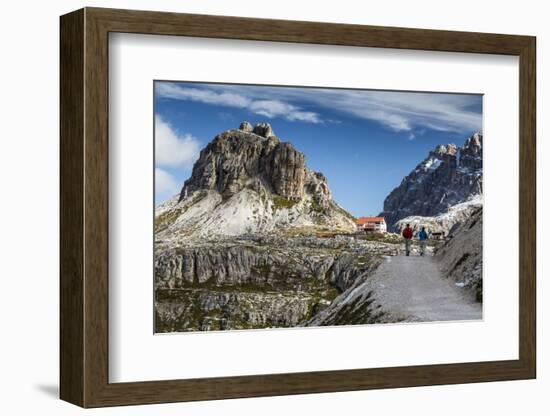 Europe, Italy, Alps, Dolomites, Sexten Dolomites, South Tyrol, Rifugio Antonio Locatelli-Mikolaj Gospodarek-Framed Photographic Print