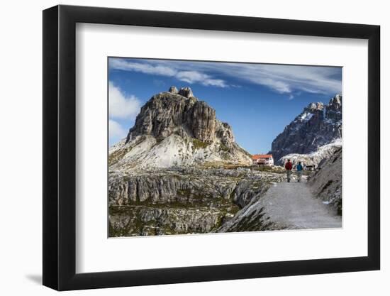 Europe, Italy, Alps, Dolomites, Sexten Dolomites, South Tyrol, Rifugio Antonio Locatelli-Mikolaj Gospodarek-Framed Photographic Print