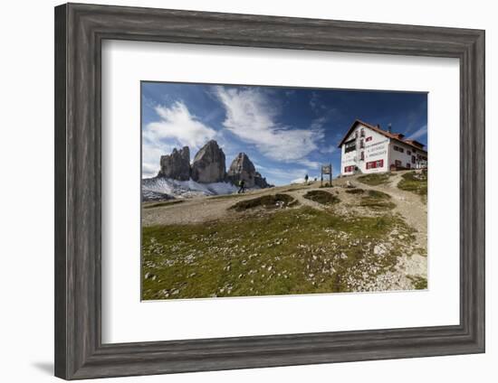 Europe, Italy, Alps, Dolomites, Sexten Dolomites, South Tyrol, Rifugio Antonio Locatelli-Mikolaj Gospodarek-Framed Photographic Print