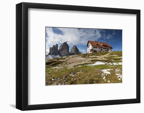 Europe, Italy, Alps, Dolomites, Sexten Dolomites, South Tyrol, Rifugio Antonio Locatelli-Mikolaj Gospodarek-Framed Photographic Print