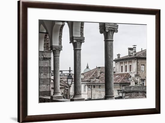 Europe, Italy, Friuli-Venezia-Giulia. The arcades of the Piazzale del Castello in Udine.-Catherina Unger-Framed Photographic Print