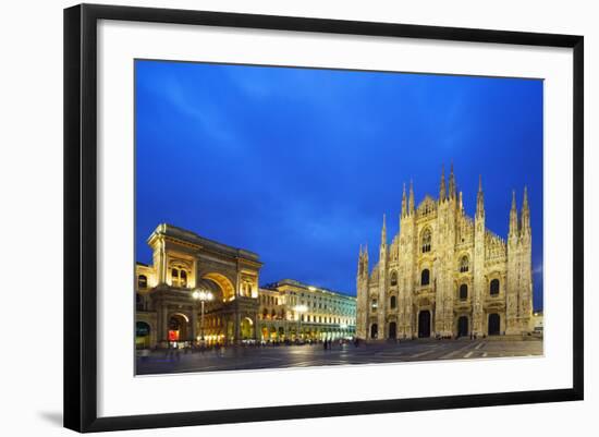 Europe, Italy, Lombardy, Milan, Piazza Del Duomo-Christian Kober-Framed Photographic Print