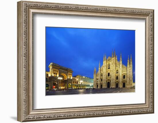 Europe, Italy, Lombardy, Milan, Piazza Del Duomo-Christian Kober-Framed Photographic Print