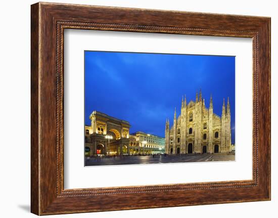 Europe, Italy, Lombardy, Milan, Piazza Del Duomo-Christian Kober-Framed Photographic Print