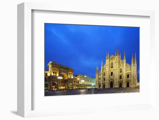 Europe, Italy, Lombardy, Milan, Piazza Del Duomo-Christian Kober-Framed Photographic Print