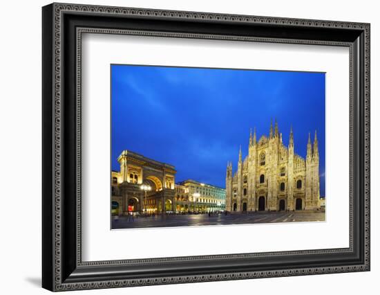 Europe, Italy, Lombardy, Milan, Piazza Del Duomo-Christian Kober-Framed Photographic Print