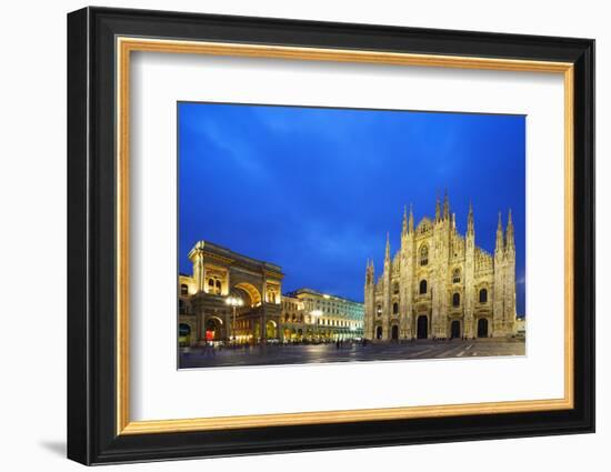 Europe, Italy, Lombardy, Milan, Piazza Del Duomo-Christian Kober-Framed Photographic Print