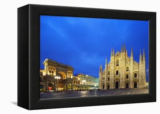 Europe, Italy, Lombardy, Milan, Piazza Del Duomo-Christian Kober-Framed Premier Image Canvas