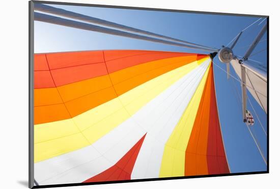 Europe, Italy Mediterranean, Sailboat Spinnaker Colorful Display-Trish Drury-Mounted Photographic Print