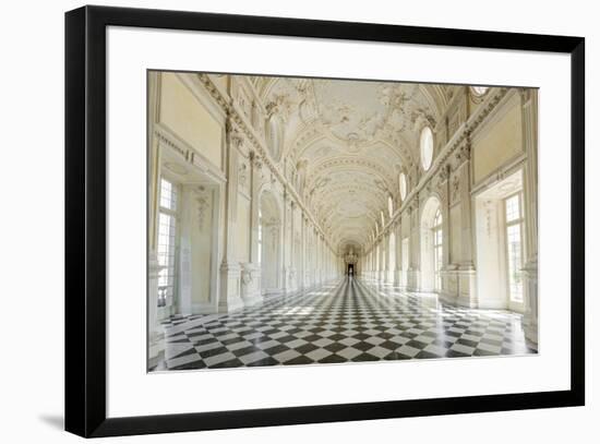 Europe, Italy, Piedmont. The Galleria Grande of the Venaria reale.-Catherina Unger-Framed Photographic Print