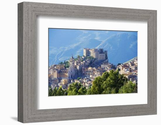 Europe, Italy, Sicily, Caccamo, Norman Castle,-Marco Simoni-Framed Photographic Print