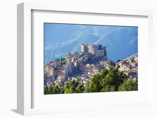 Europe, Italy, Sicily, Caccamo, Norman Castle,-Marco Simoni-Framed Photographic Print