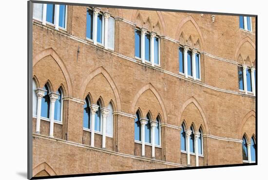 Europe, Italy, Siena. Detail of Arches Building Facades Il Campo-Trish Drury-Mounted Photographic Print