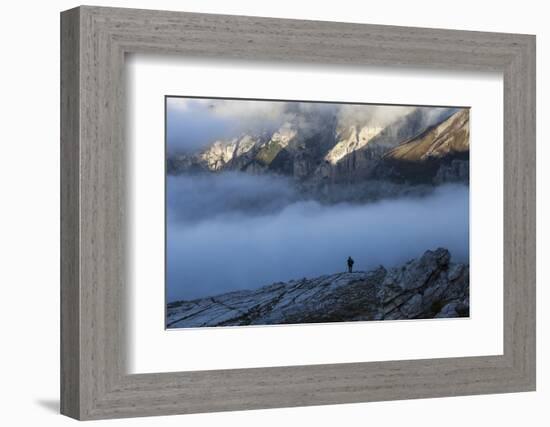 Europe, Italy, South Tyrol, the Dolomites, Hiker, Hunter-Gerhard Wild-Framed Photographic Print