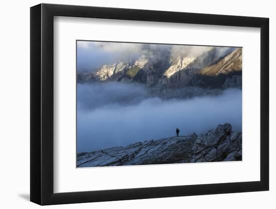 Europe, Italy, South Tyrol, the Dolomites, Hiker, Hunter-Gerhard Wild-Framed Photographic Print